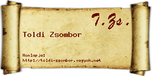 Toldi Zsombor névjegykártya